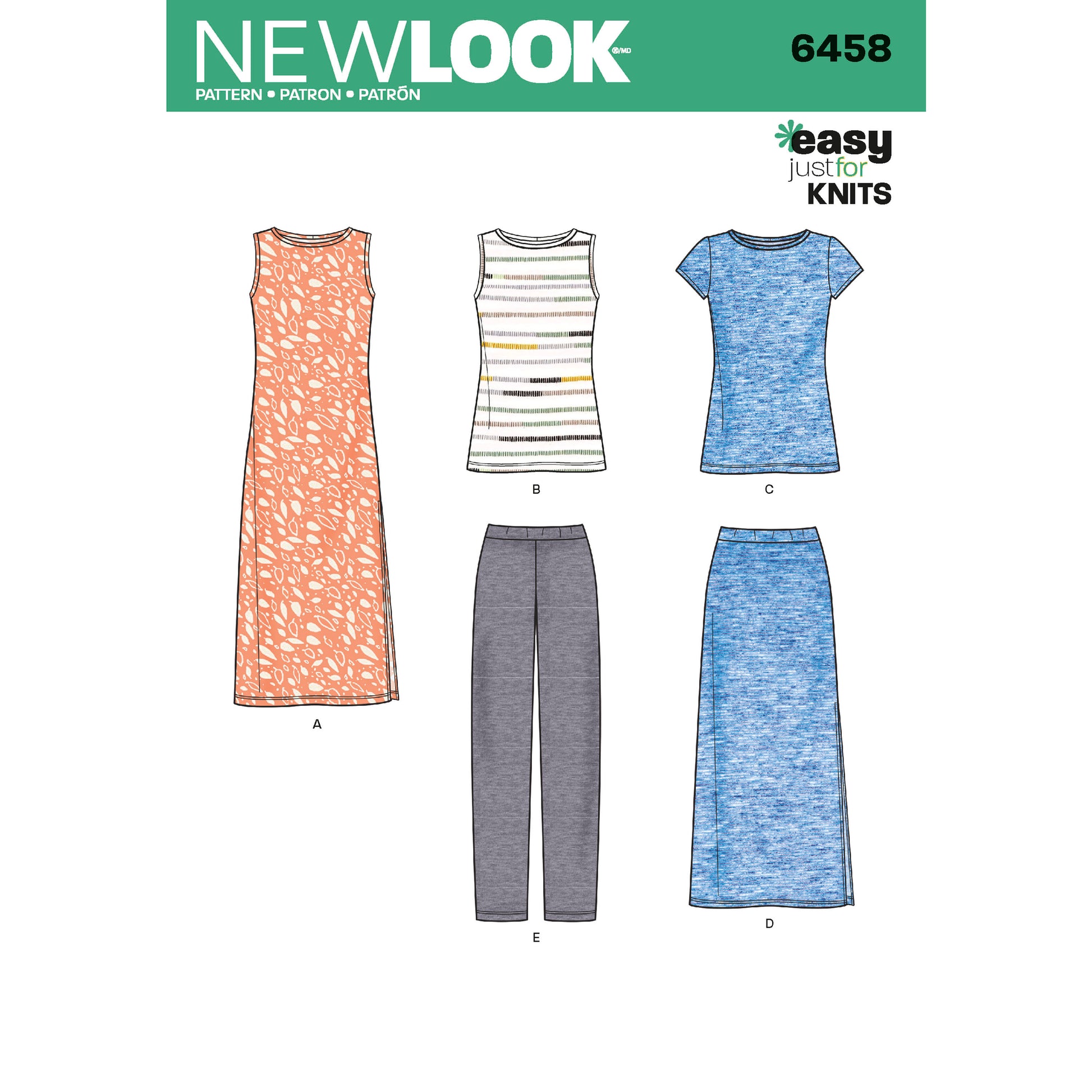Symønster New Look 6458 - Kjole Bukser Nederdel Skjorte Top - Dame | Billede 7