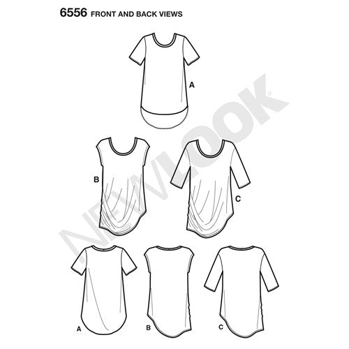 Symønster New Look 6556 - Top Skjorte - Dame | Billede 7
