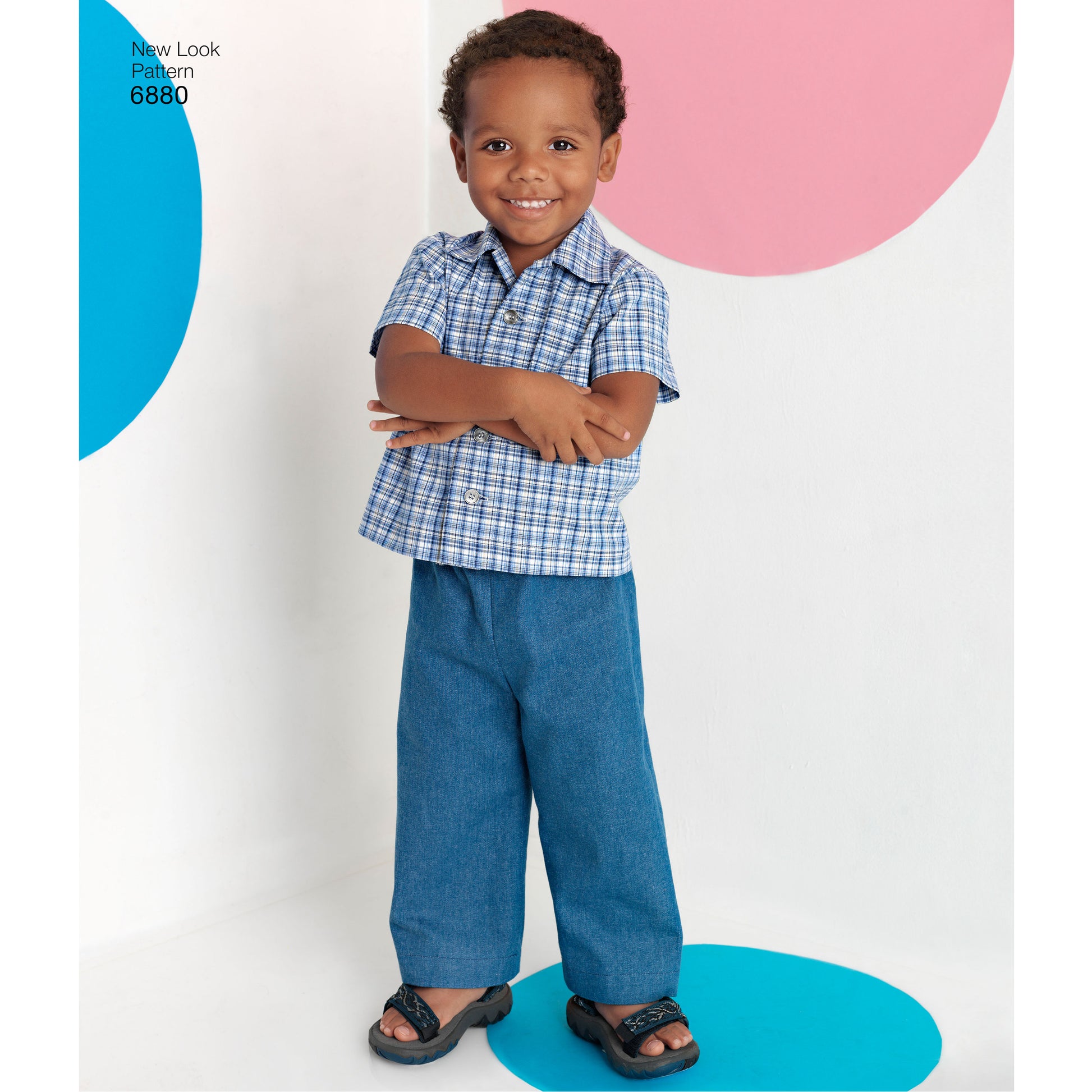 Symønster New Look 6880 - Bukser Nederdel Skjorte Shorts - Baby Pige Dreng | Billede 2