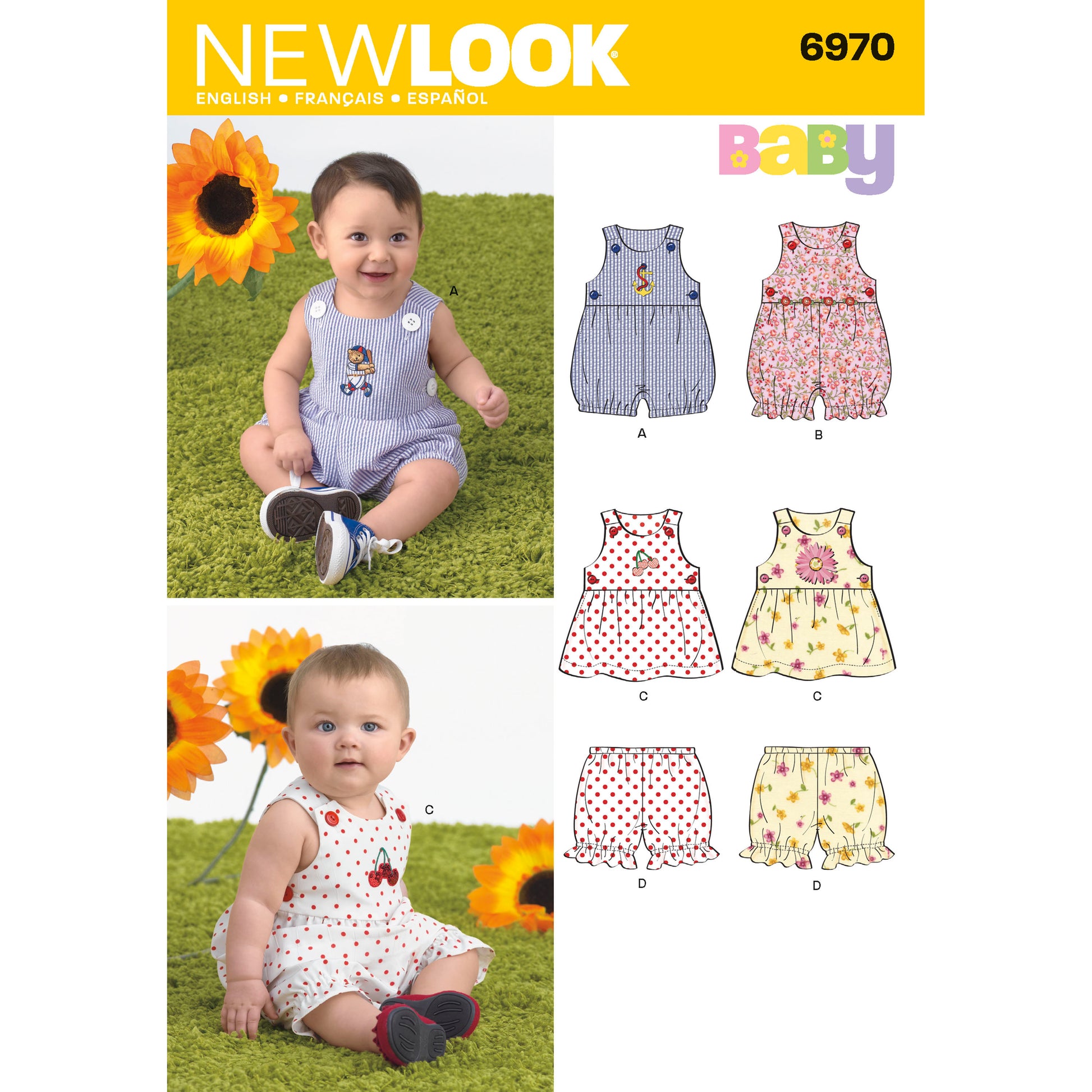 Symønster New Look 6970 - Kjole - Baby | Billede 4
