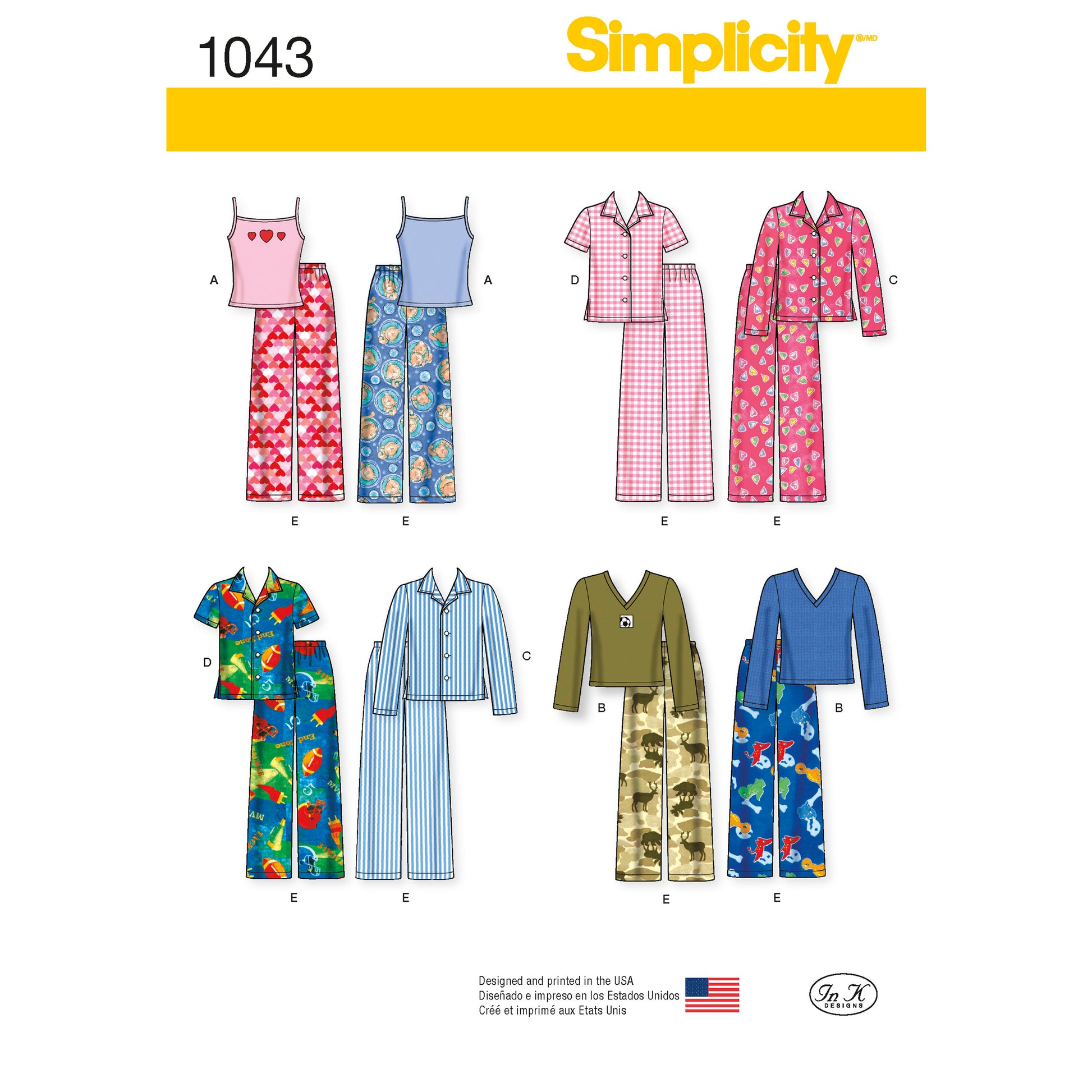 Symønster Simplicity 1043 - Top Bukser Skjorte - Pige Dreng | Billede 5