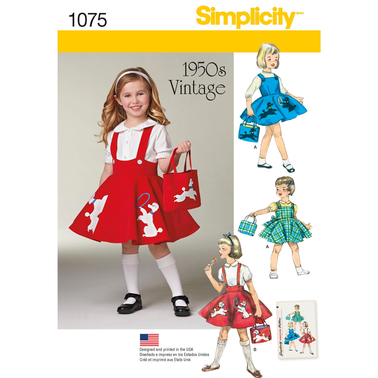 Symønster Simplicity 1075 - Nederdel Vintage - Dame | Billede 3