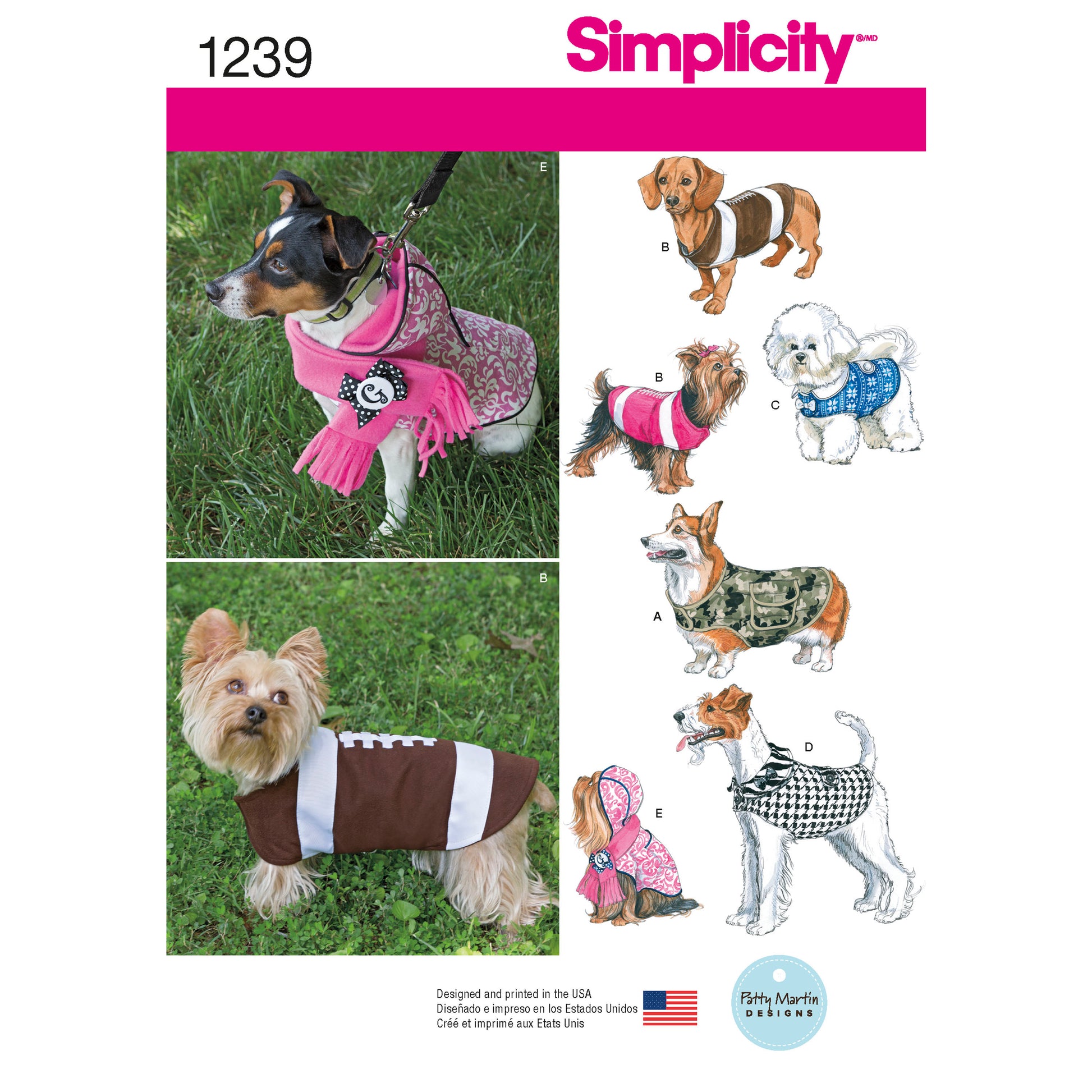 Symønster Simplicity 1239 - Frakke - Hund | Billede 9