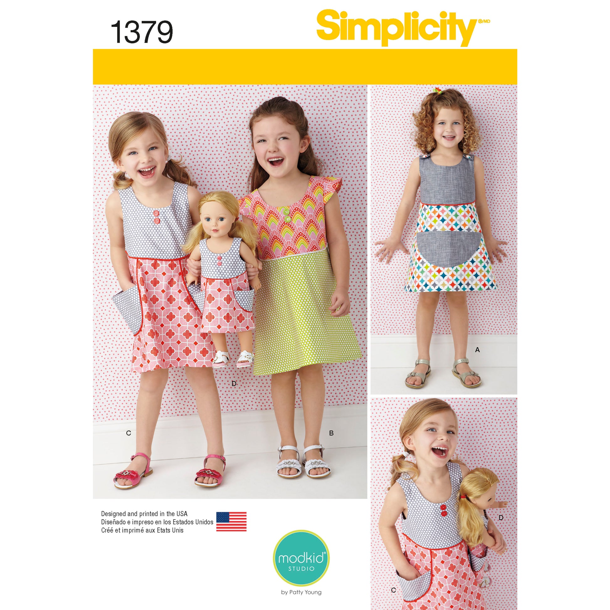 Symønster Simplicity 1379 - Kjole - Dame - Dukketøj | Billede 5