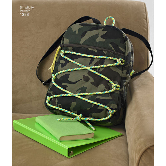 Symønster Simplicity 1388 - Backpacks and Messenger Bag | Billede 2