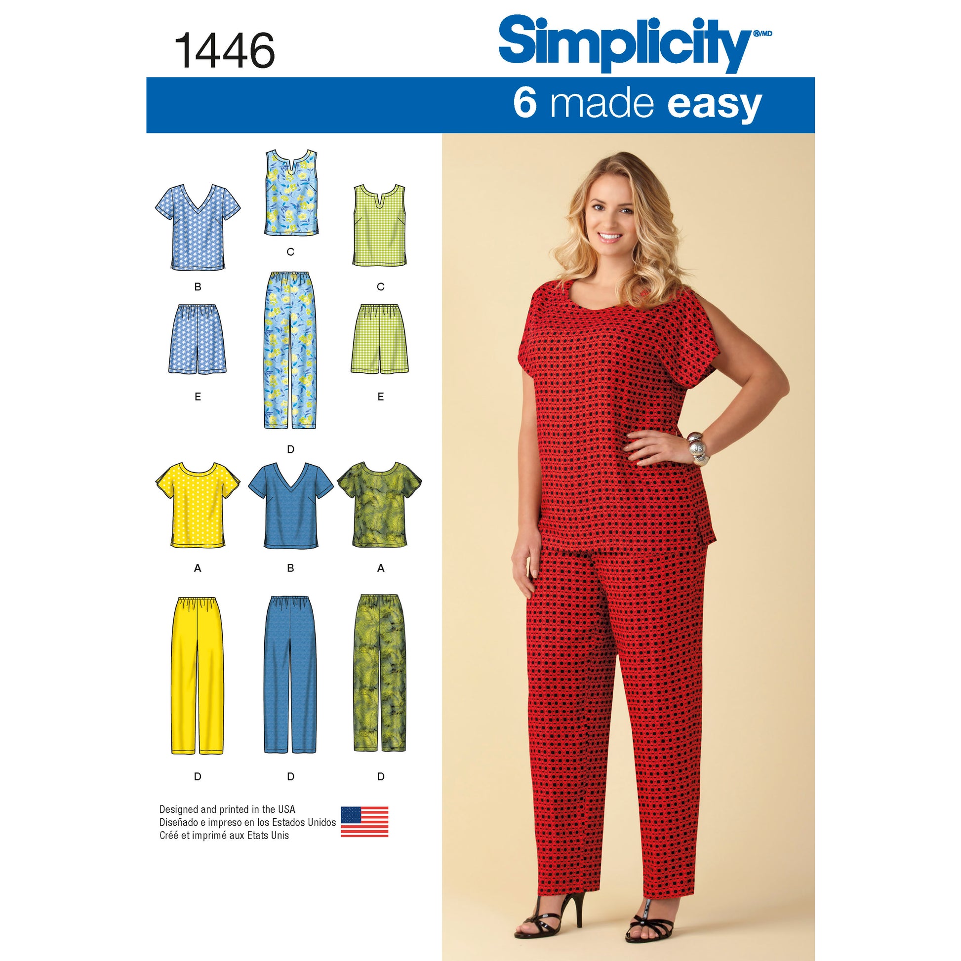 Symønster Simplicity 1446 - Top Bukser Shorts Coordinates | Billede 3