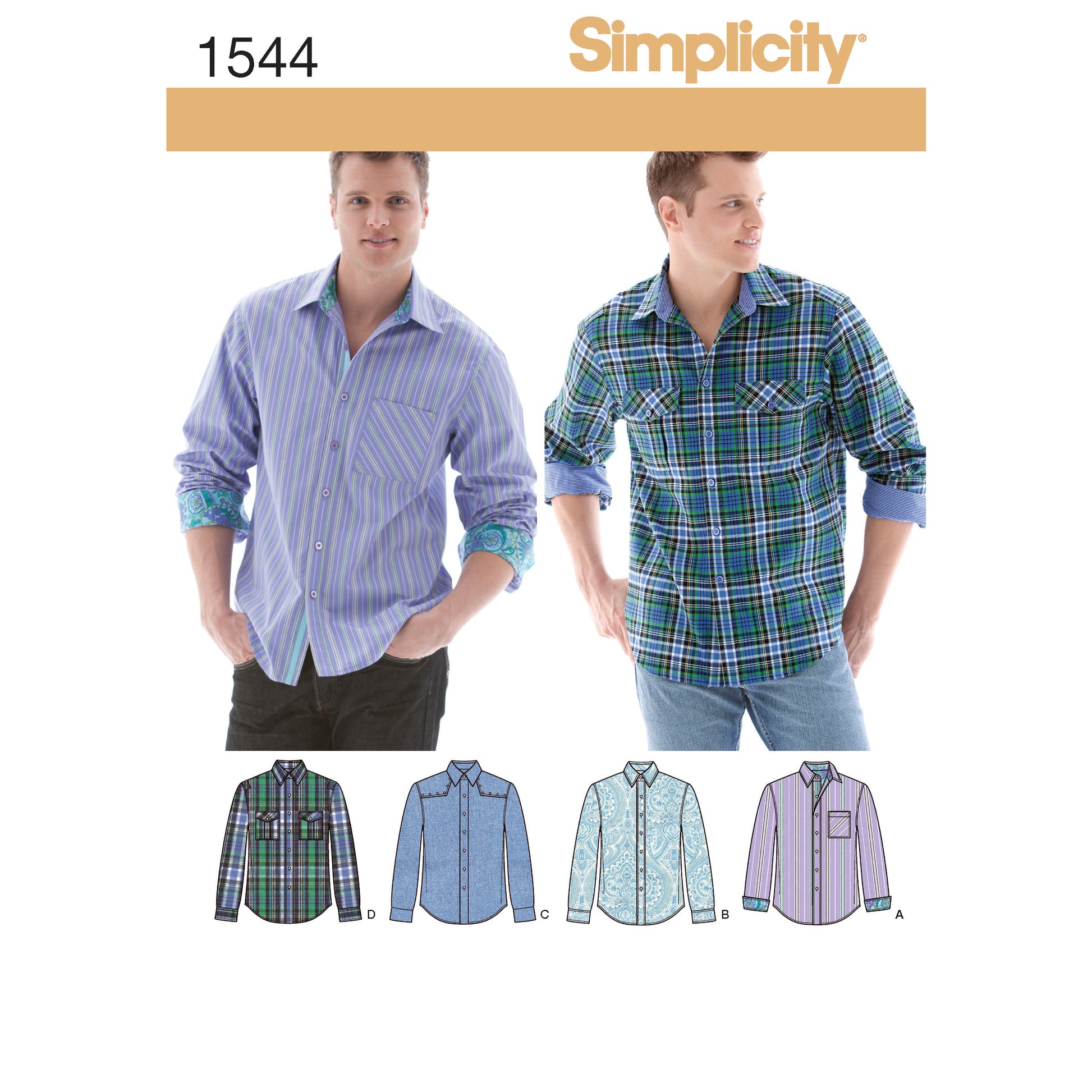 Symønster Simplicity 1544 - Skjorte | Billede 3