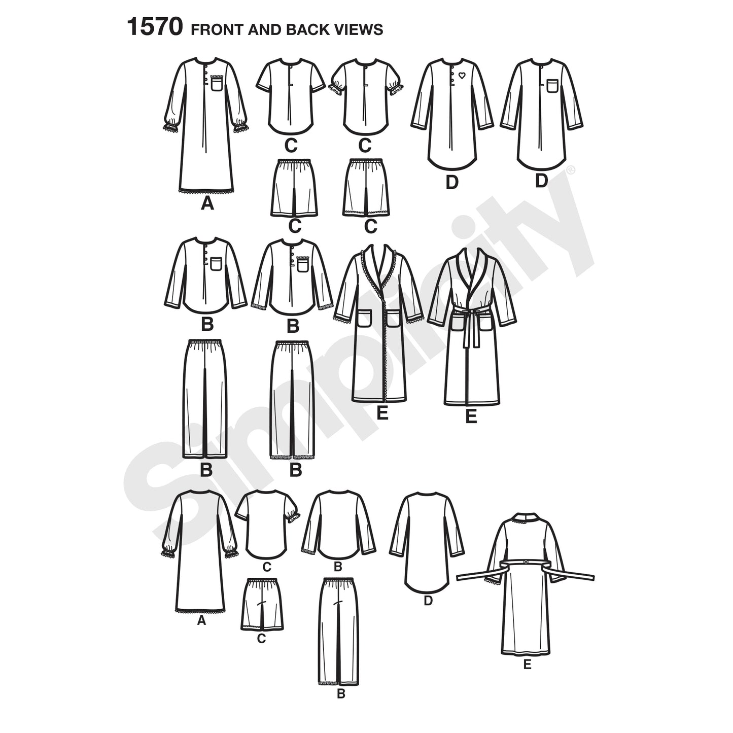 Symønster Simplicity 1570 - Bukser Skjorte Shorts - Pige Dreng - Hat | Billede 5