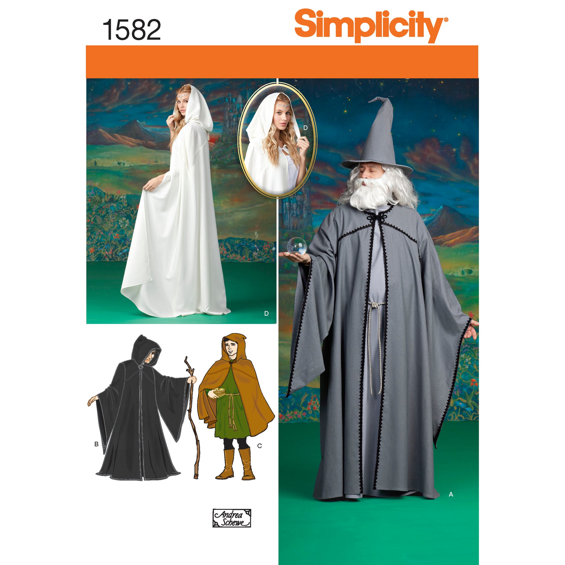Symønster Simplicity 1582 - Kostume - Dame - Karneval | Billede 7