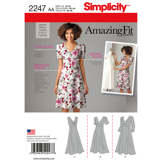 Symønster Simplicity 2247 - Kjole - Dame | Billede 1