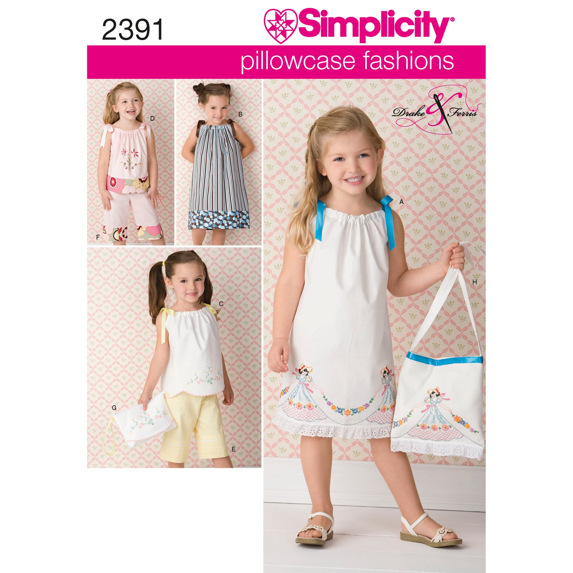 Symønster Simplicity 2391 - Kjole Top Bukser Vintage - Dame - Pude | Billede 6