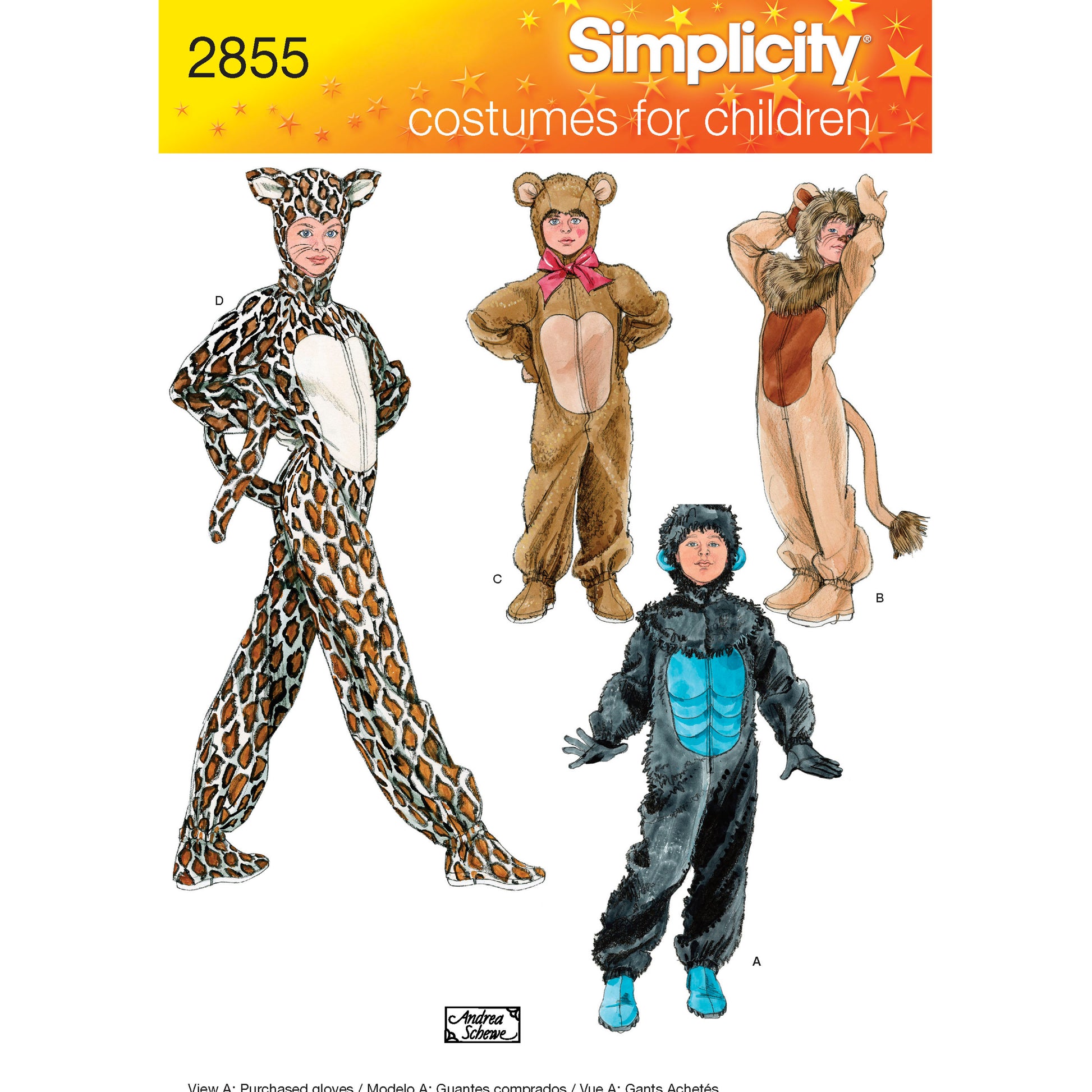 Symønster Simplicity 2855 - Kostume - Pige Dreng - Karneval | Billede 5