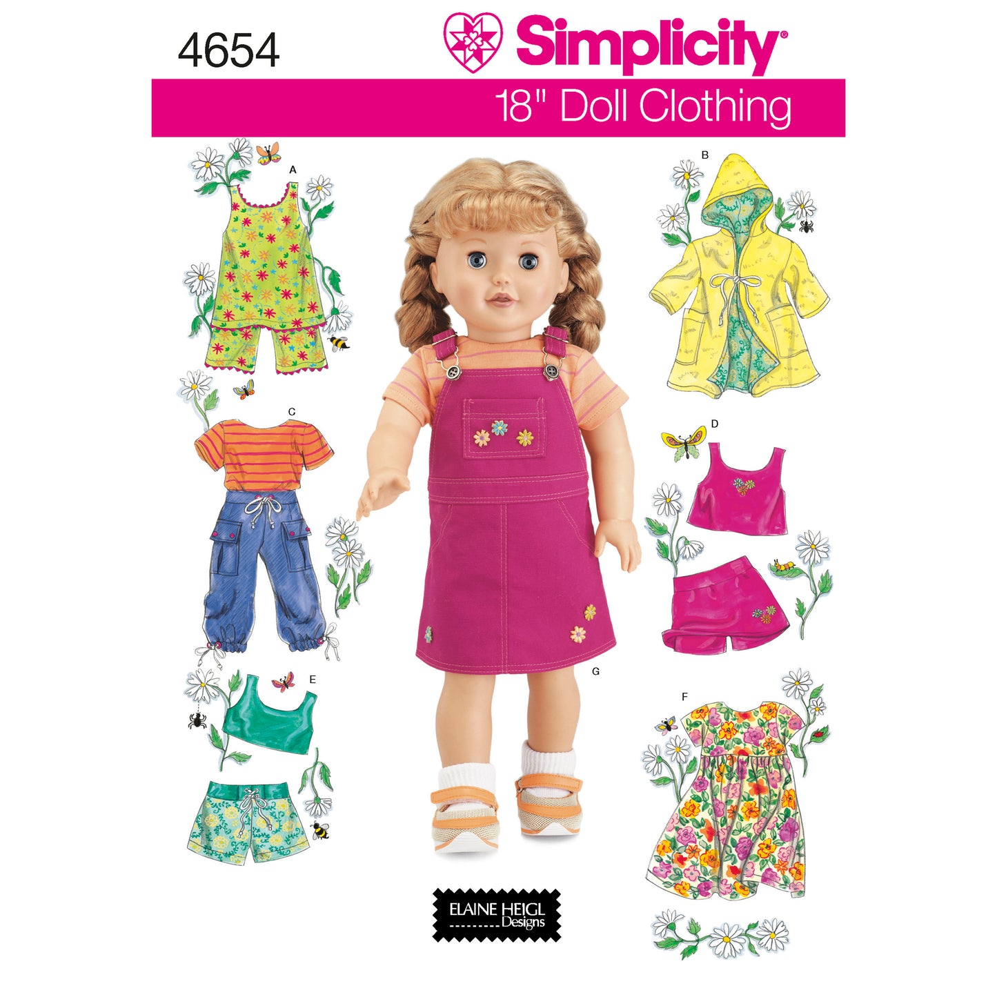 Symønster Simplicity 4654 - Dukketøj | Billede 8