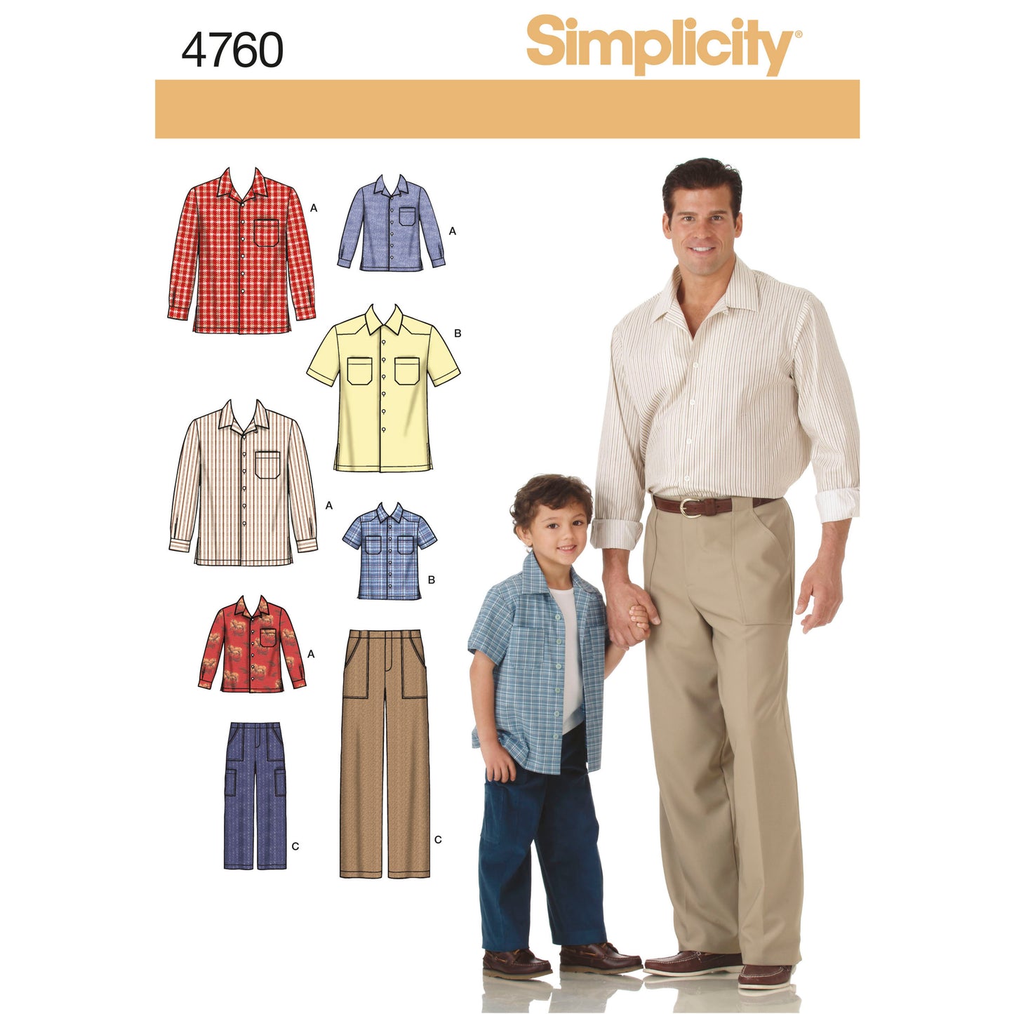 Symønster Simplicity 4760 - Bukser Skjorte - Dreng | Billede 5