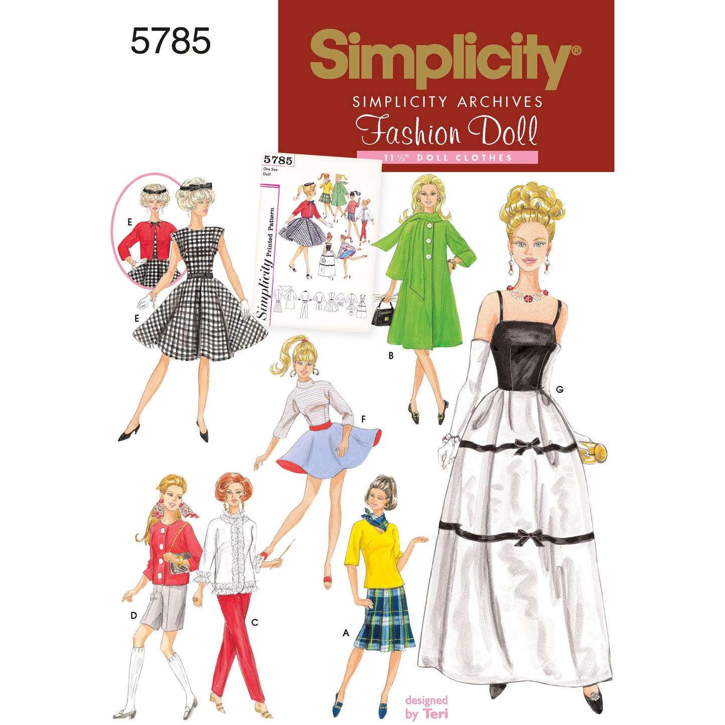 Symønster Simplicity 5785 - Dukketøj | Billede 1