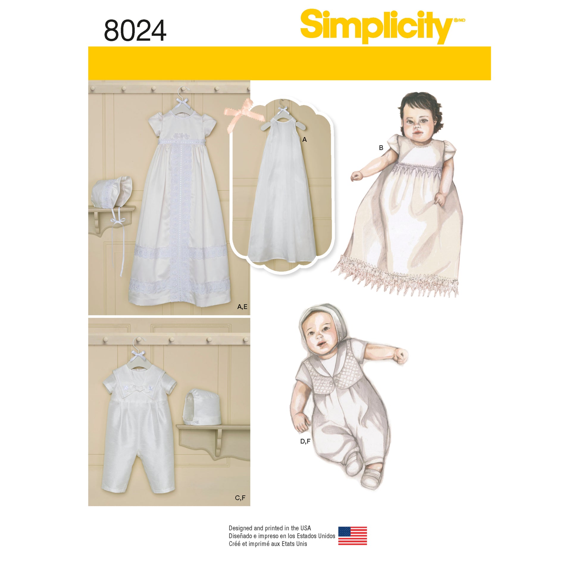 Symønster Simplicity 8024 - Baby | Billede 8