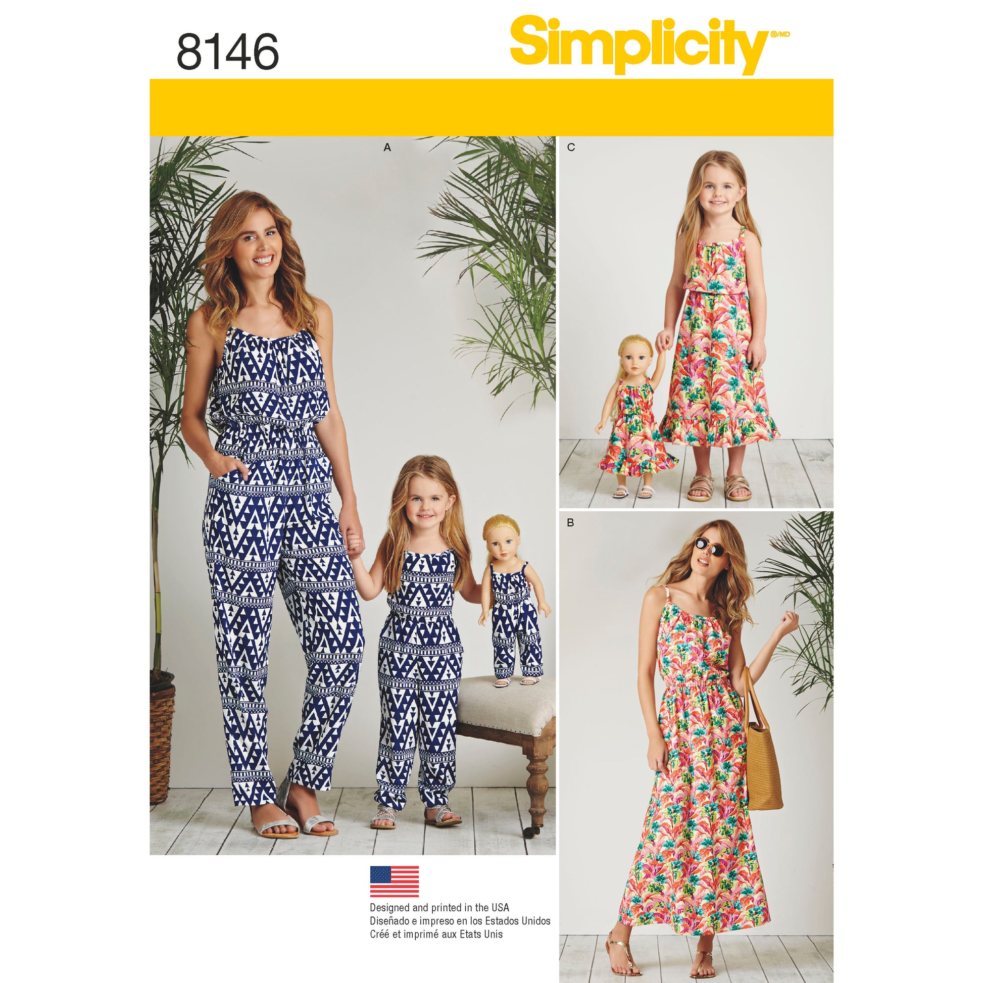 Symønster Simplicity 8146 - Kjole Buksedragt - Dame - Dukketøj | Billede 8