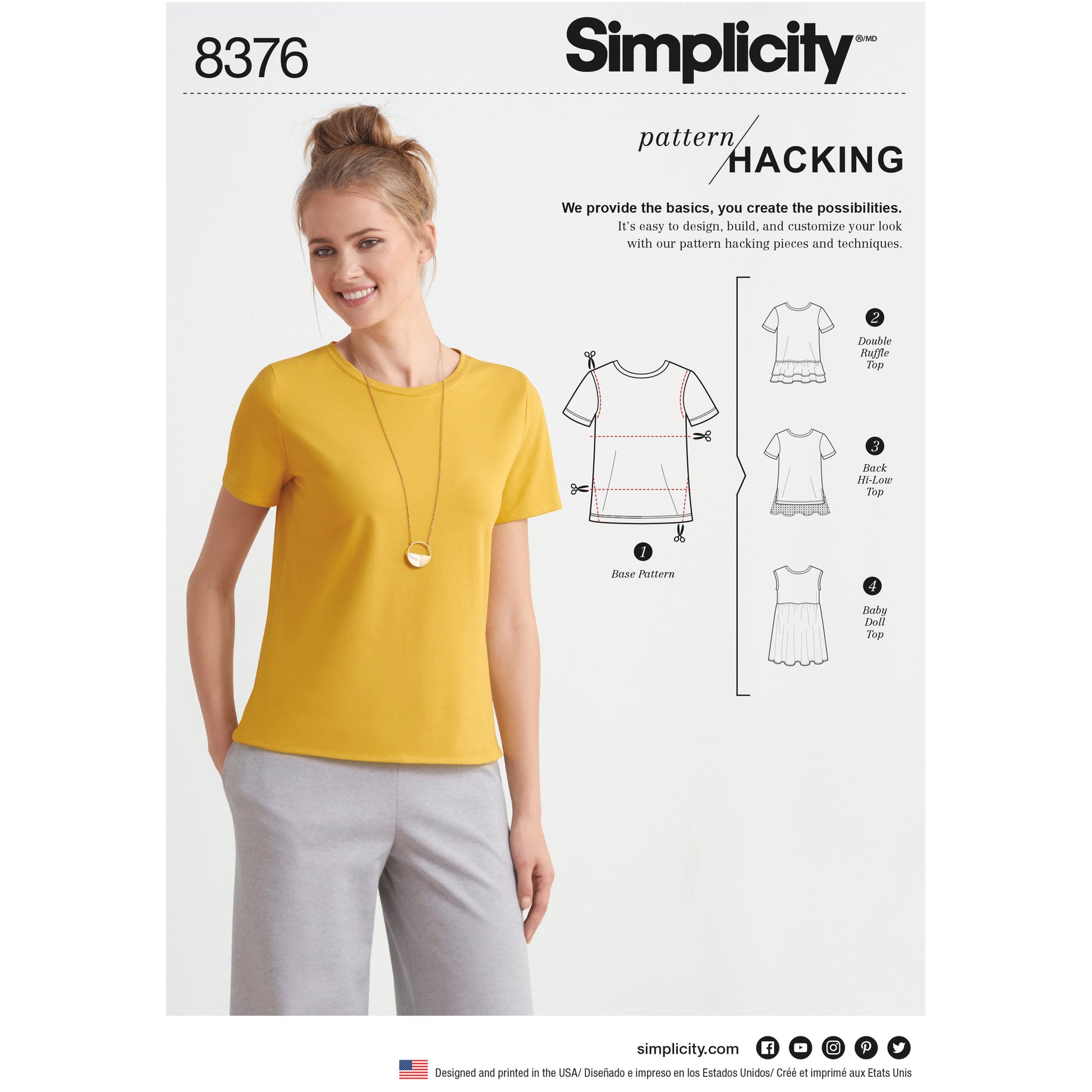 Symønster Simplicity 8376 - Top - Dame | Billede 2