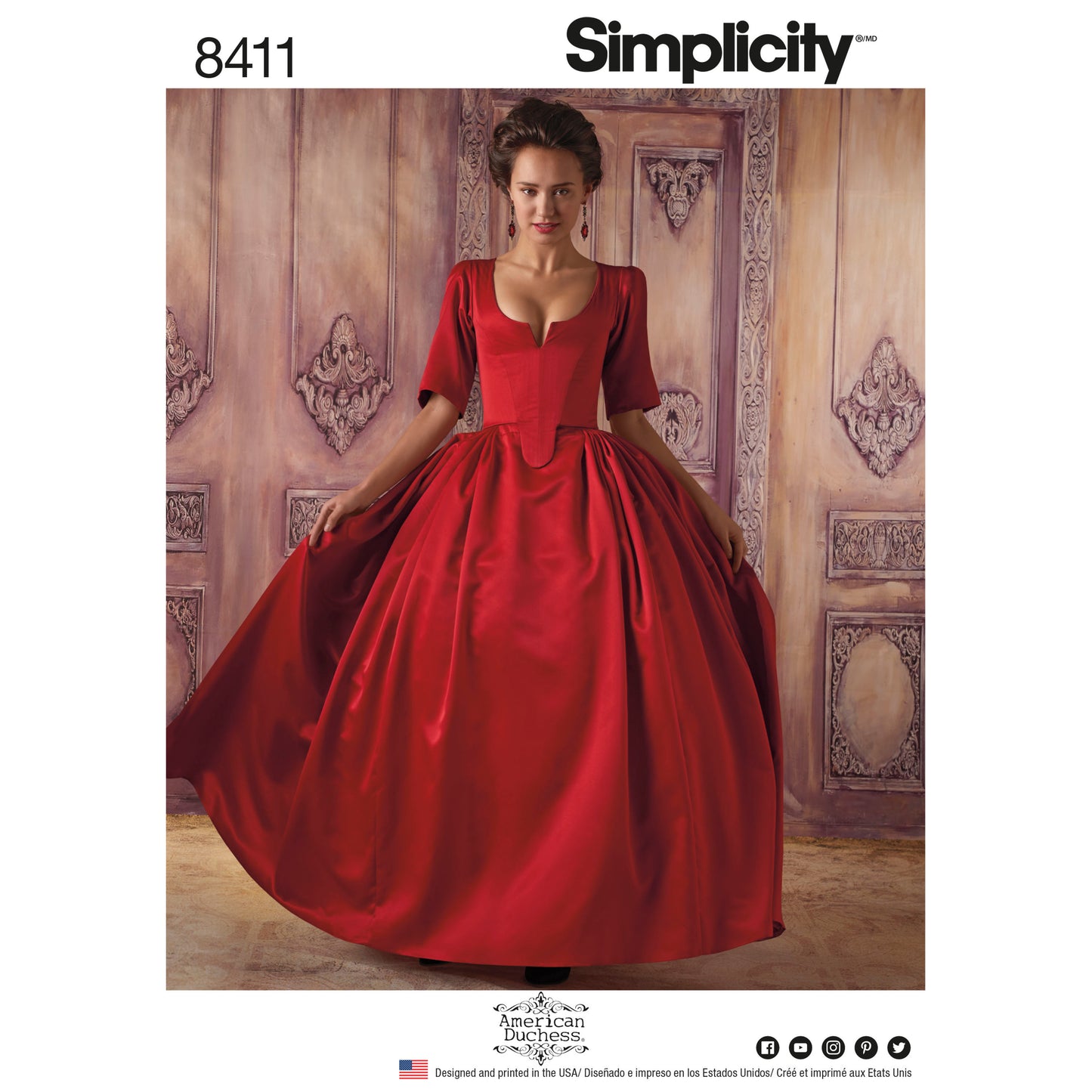 Symønster Simplicity 8411 - Kjole Frakke Kostume Nederdel - Dame - Karneval | Billede 7