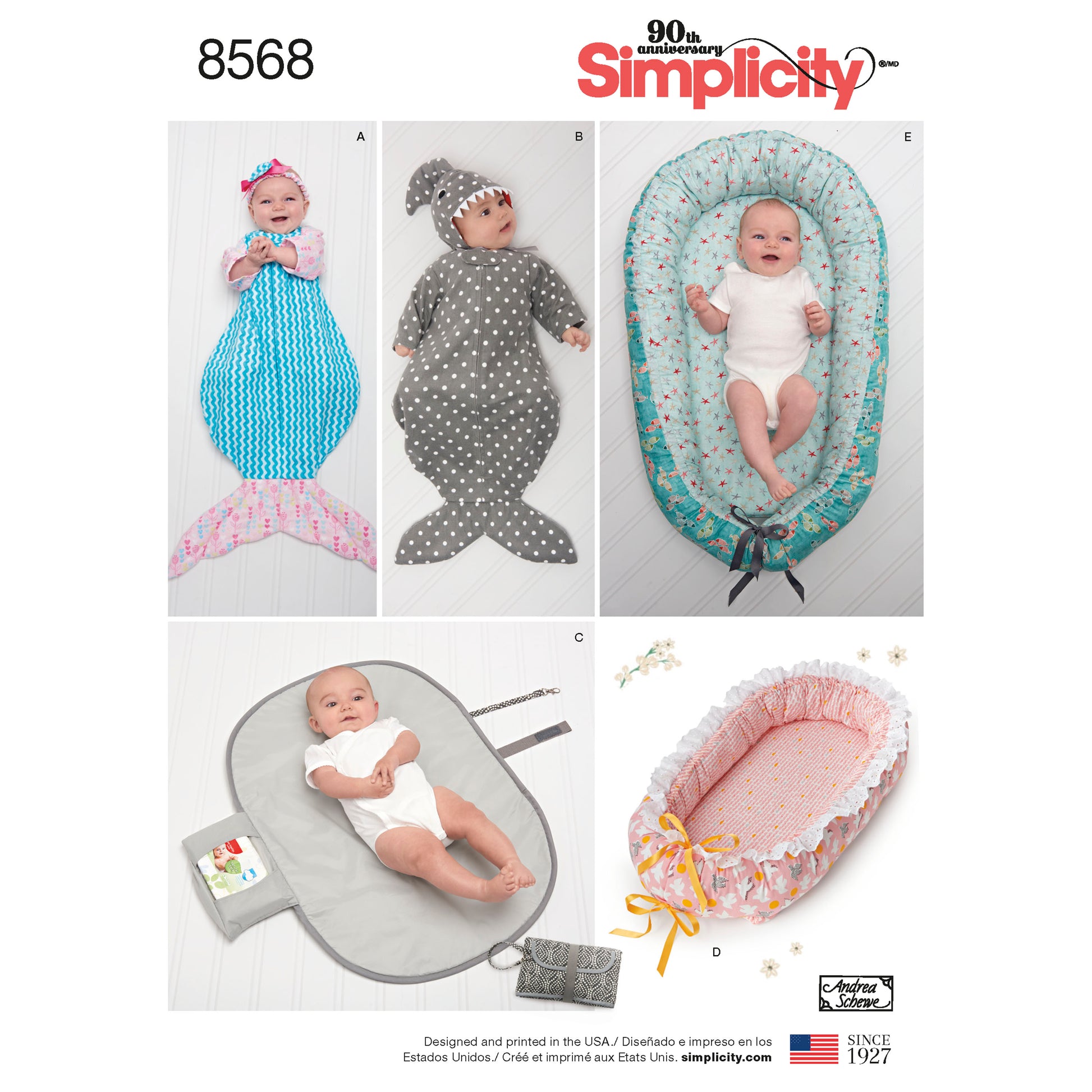 Symønster Simplicity 8568 - Baby - Hat Rekvisiter | Billede 1