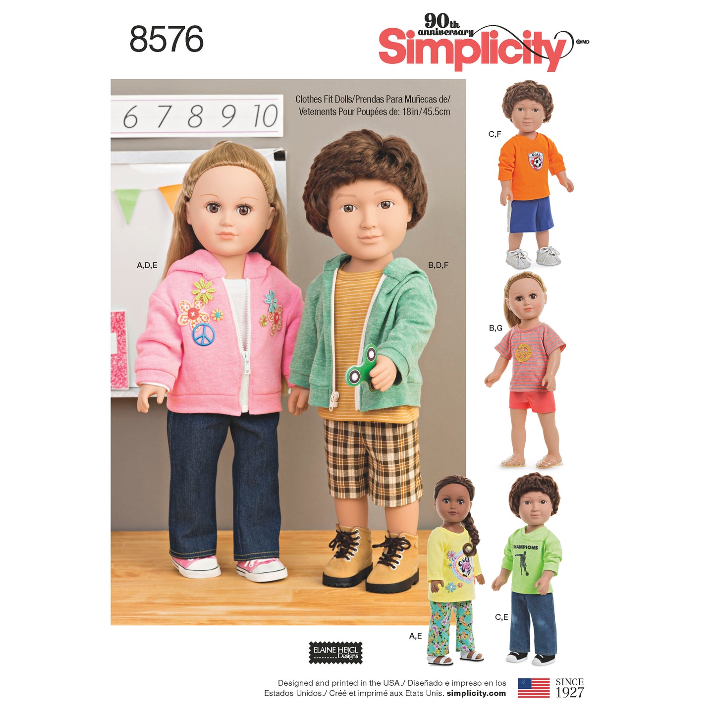 Symønster Simplicity 8576 - Skjorte - Dreng - Dukketøj Taske Rekvisiter | Billede 1