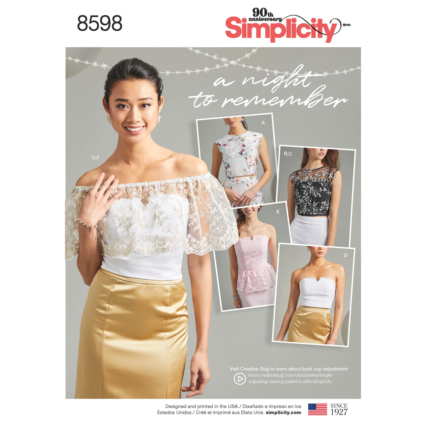 Symønster Simplicity 8598 - Top Nederdel - Dame | Billede 7