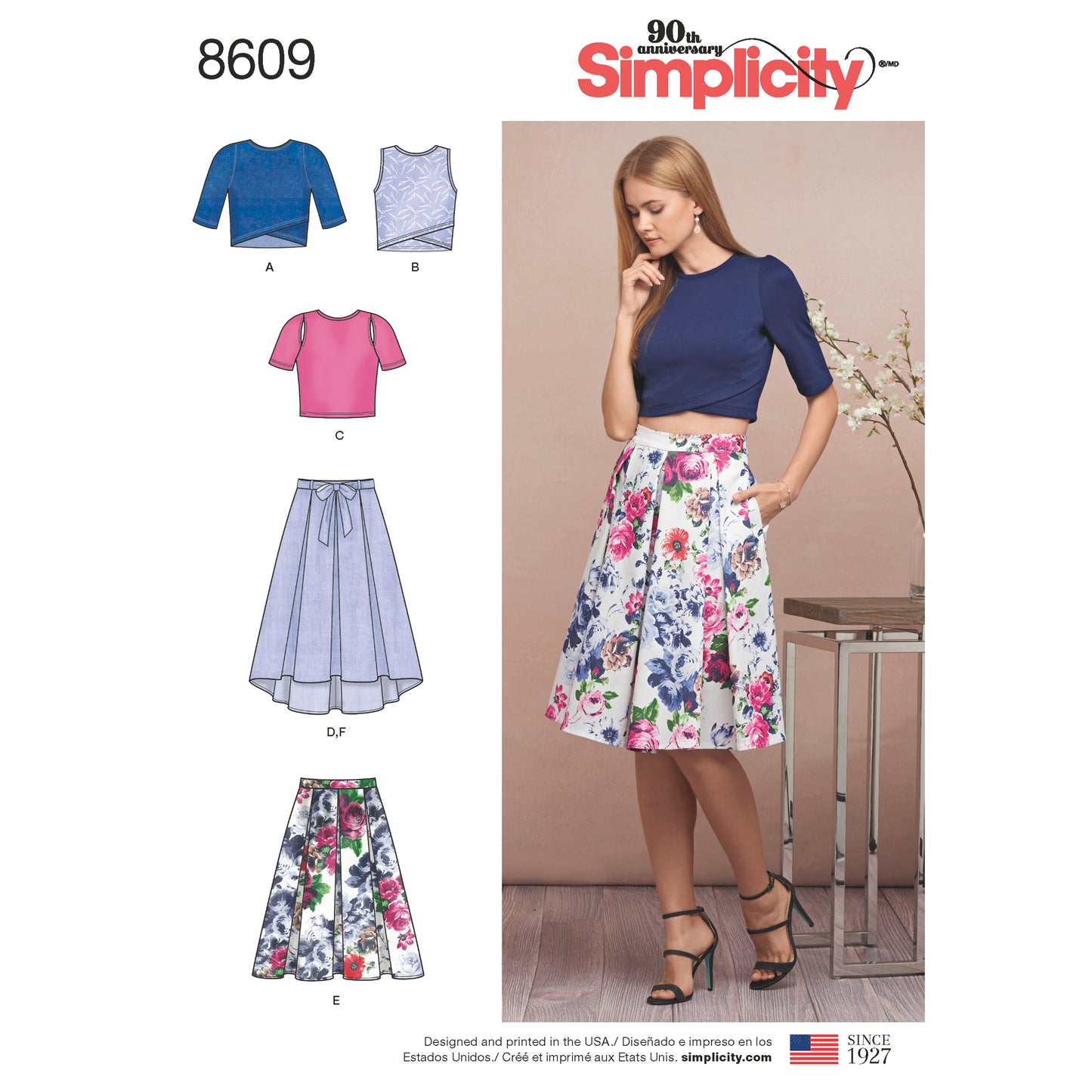 Symønster Simplicity 8609 - Top Nederdel Bukser - Dame | Billede 5