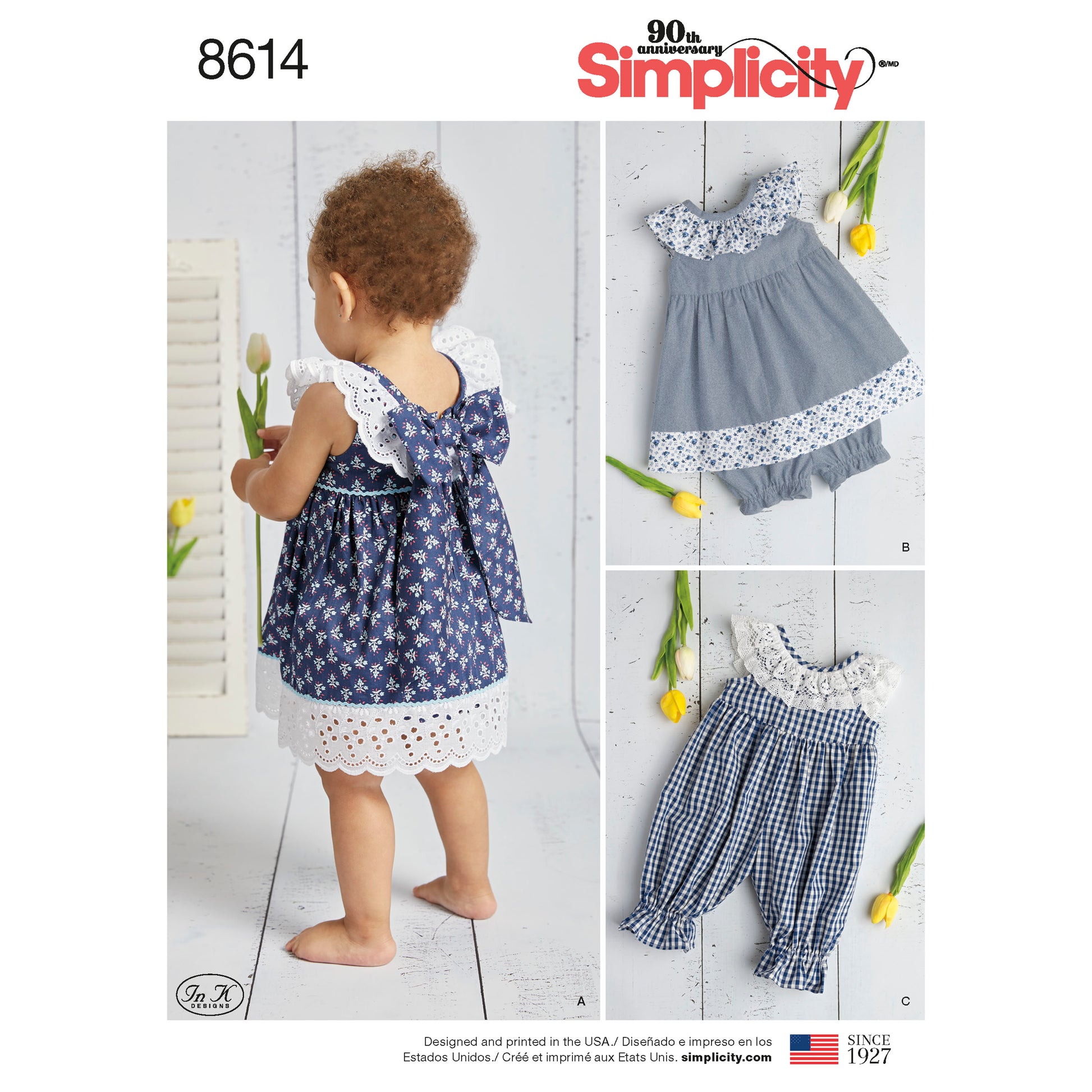 Symønster Simplicity 8614 - Kjole - Baby | Billede 8