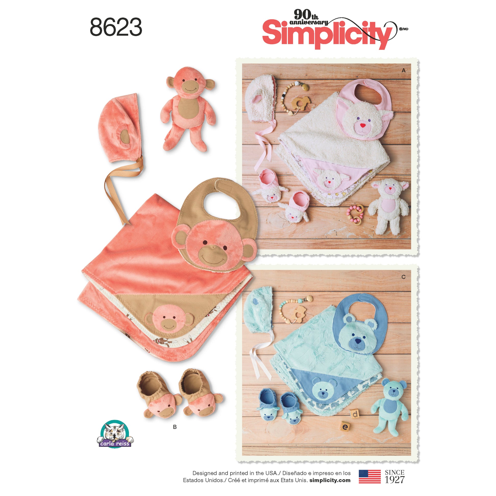 Symønster Simplicity 8623 - Baby - Hat Dyner Rekvisiter | Billede 2
