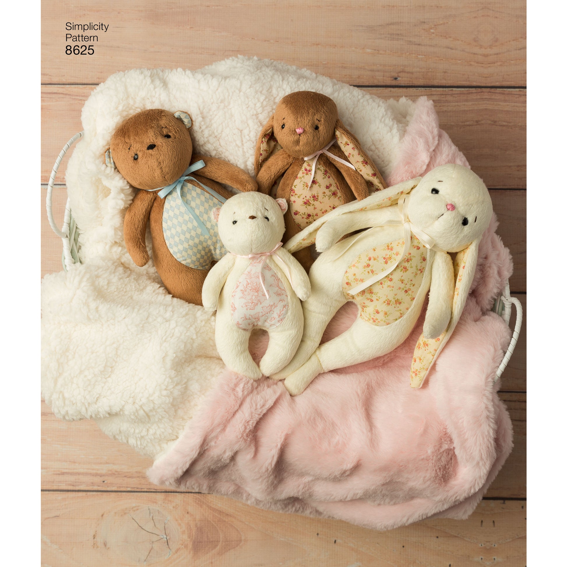 Symønster Simplicity 8625 - Stuffed Animals and Gift Bags | Billede 1