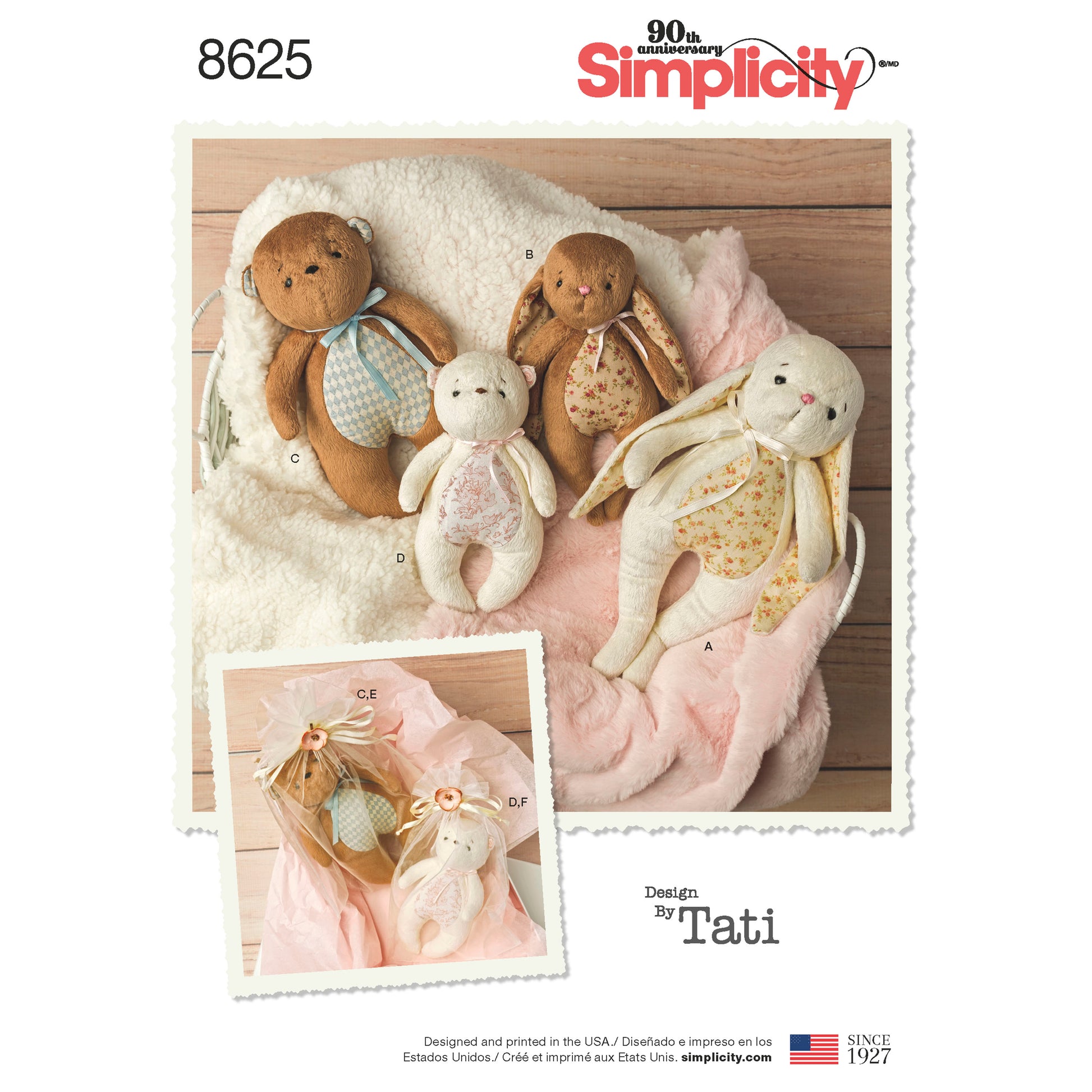 Symønster Simplicity 8625 - Stuffed Animals and Gift Bags | Billede 5