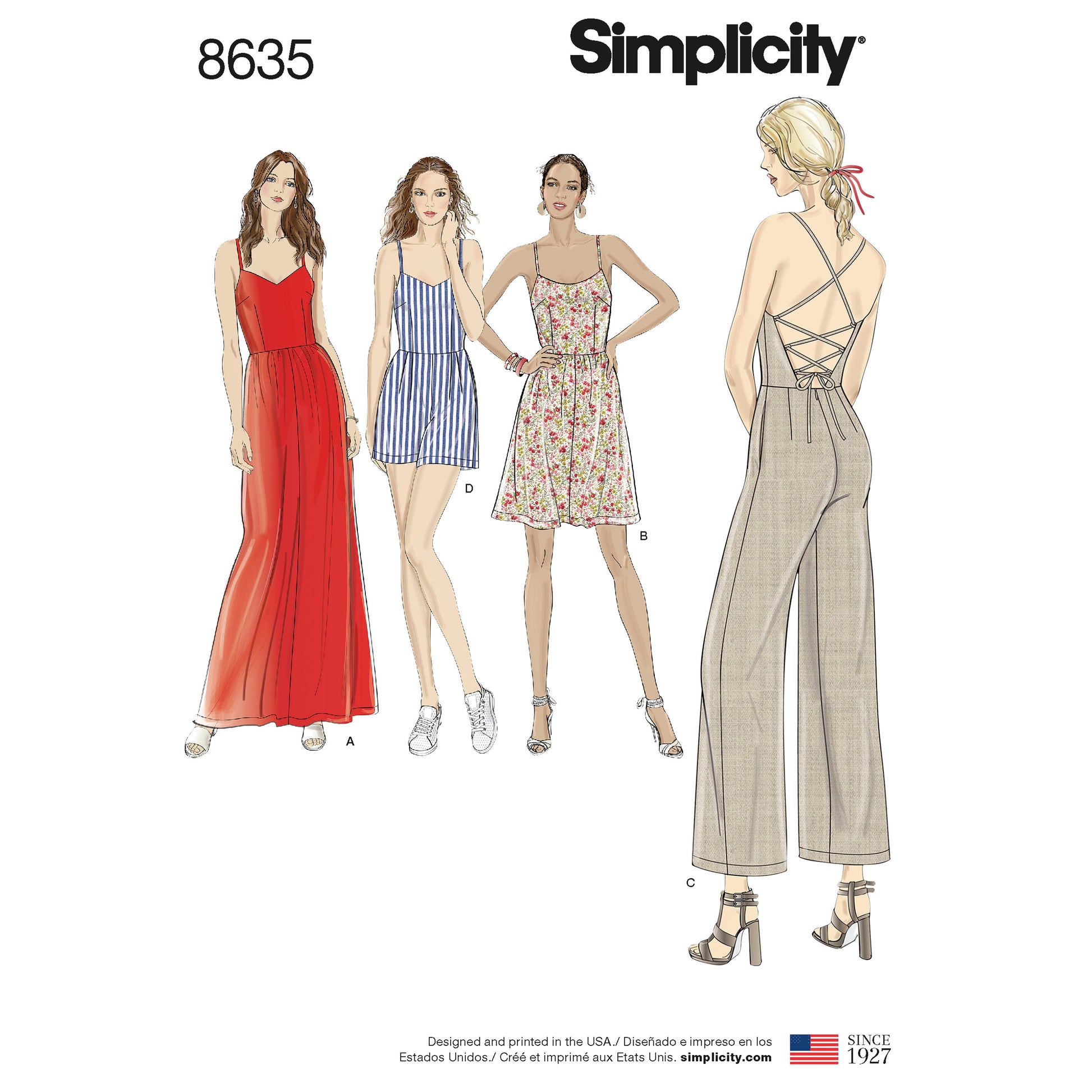 Symønster Simplicity 8635 - Kjole Buksedragt - Dame | Billede 4