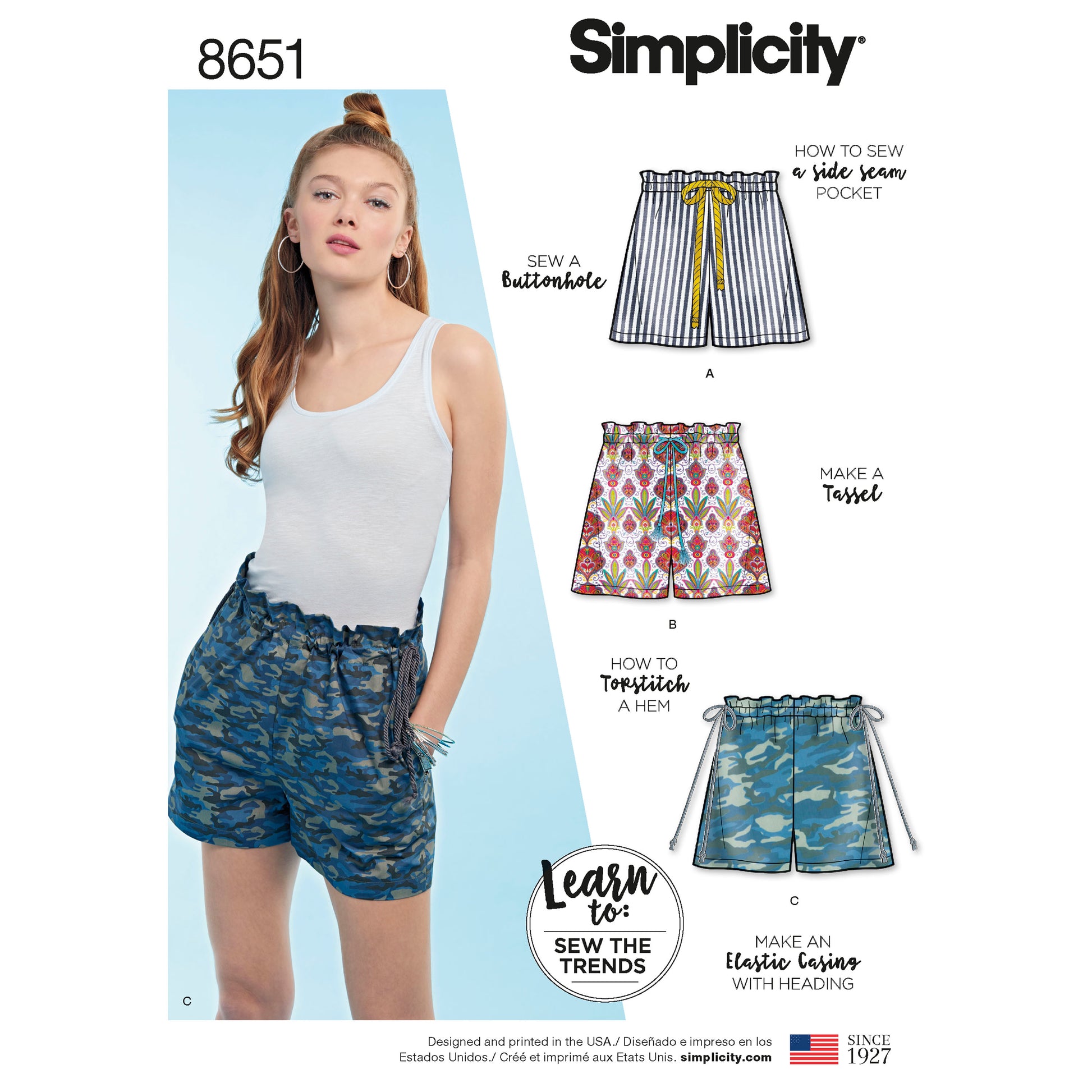 Symønster Simplicity 8651 - Top Shorts | Billede 4