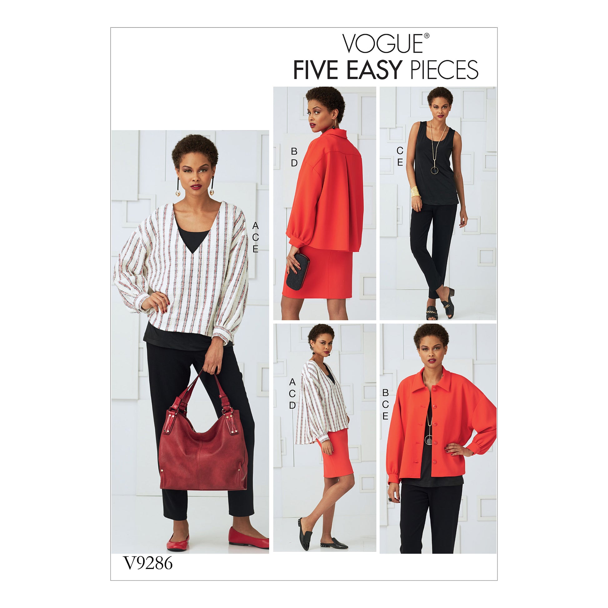 Symønster Vogue Patterns 9286 - Top Bukser Nederdel Trøje Jakke - Dame | Billede 10
