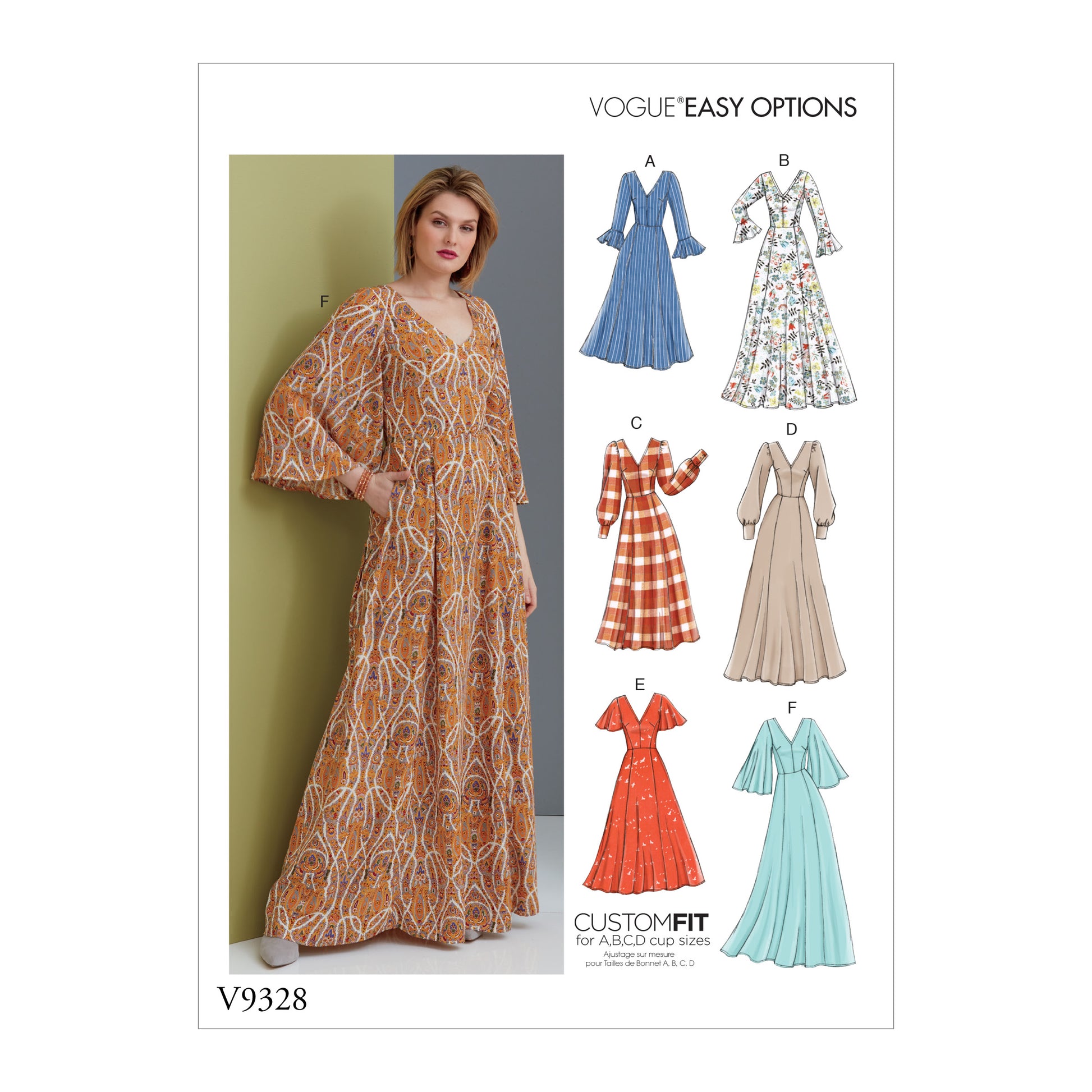 Symønster Vogue Patterns 9328 - Kjole - Dame | Billede 12