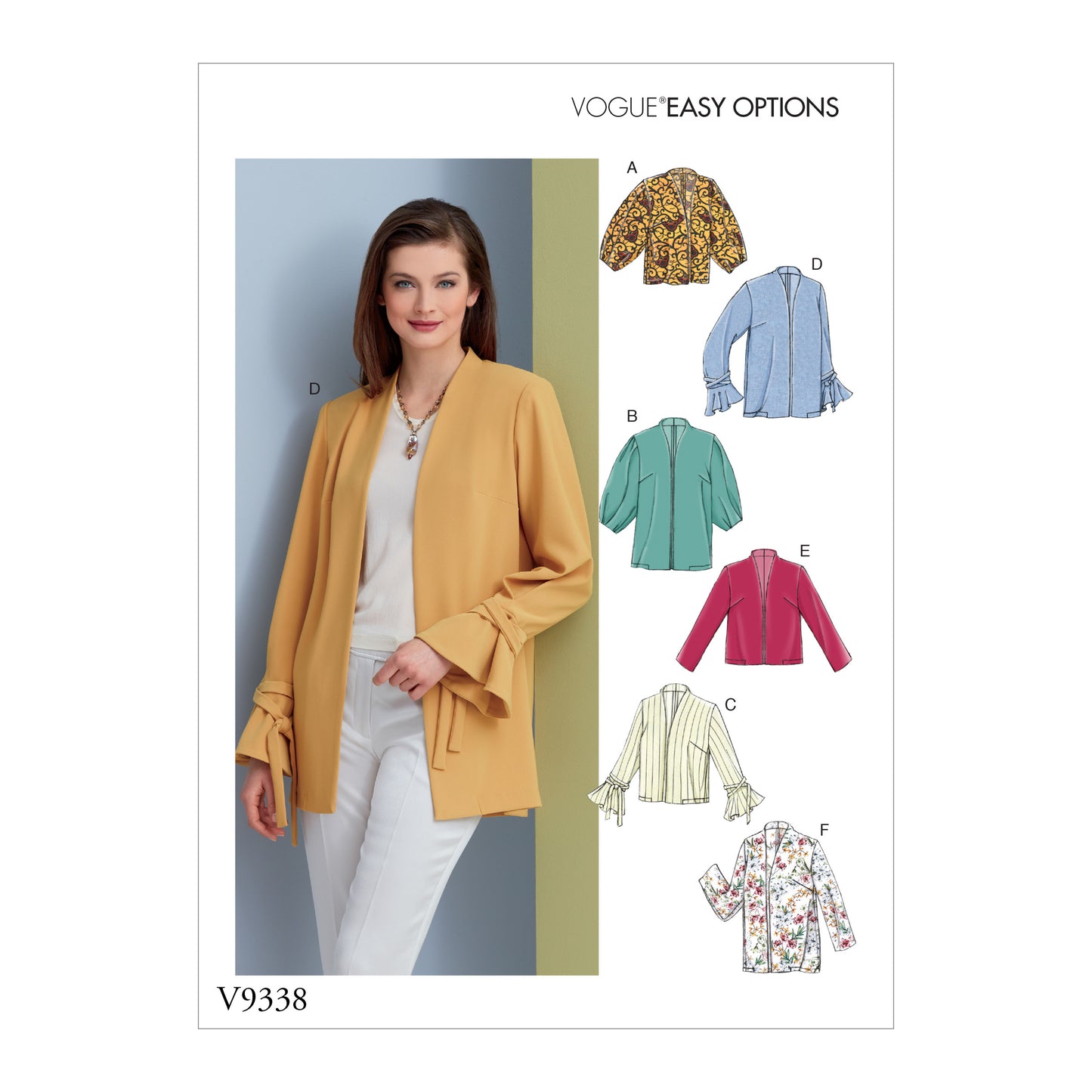 Symønster Vogue Patterns 9338 - Jakke - Dame | Billede 10